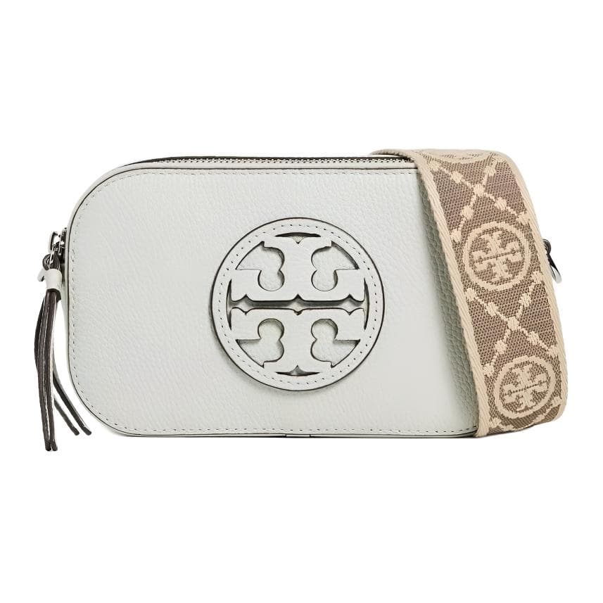 Сумка через плечо Tory Burch Miller Коровья кожа CAMERA Сумка Сумки кросс-боди Мини-версия Унисекс Серо-зеленый - изображение 1