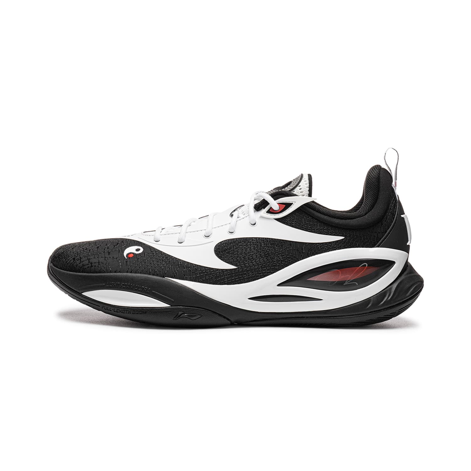 Кроссовки для баскетбола Li NING DLO2 Баскетбольные кроссовки Низкий Топ Черный и Белый Несовпадающие Мужской - изображение 2