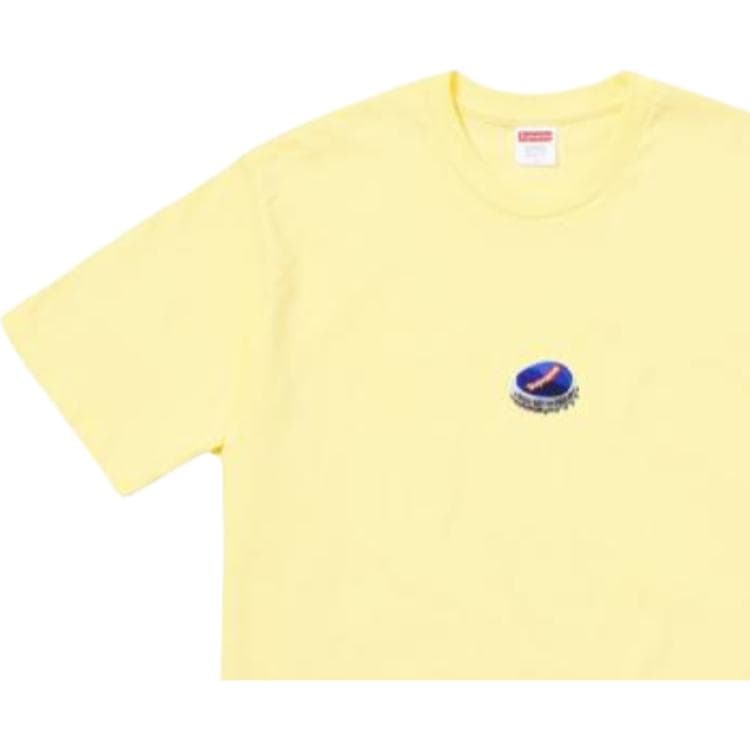 Футболка Supreme FW18 Bottle Cap Tee Pale Yellow - изображение 5