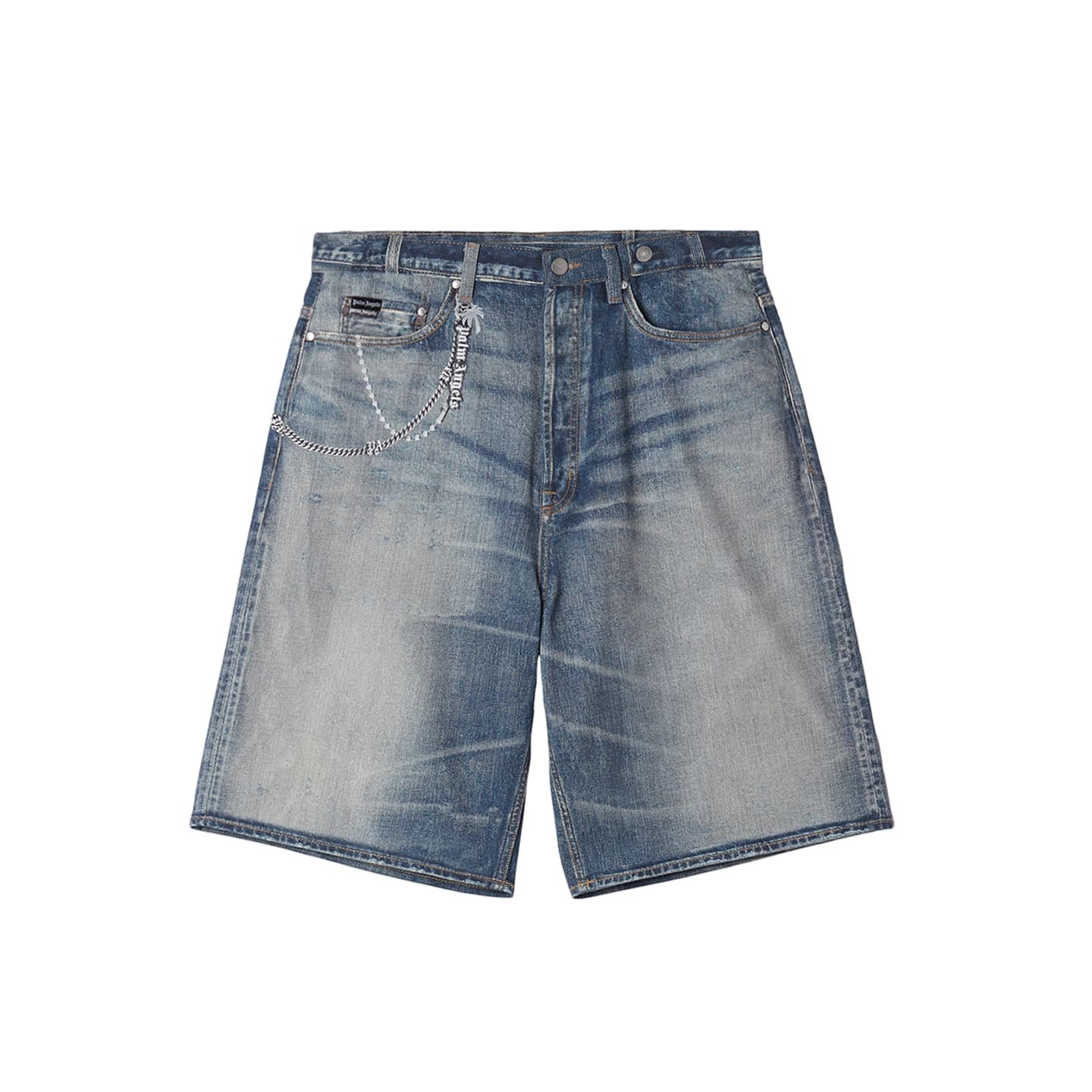 Джинсовые шорты PALM ANGELS Blue Unisex Джинсовые шорты - изображение 2