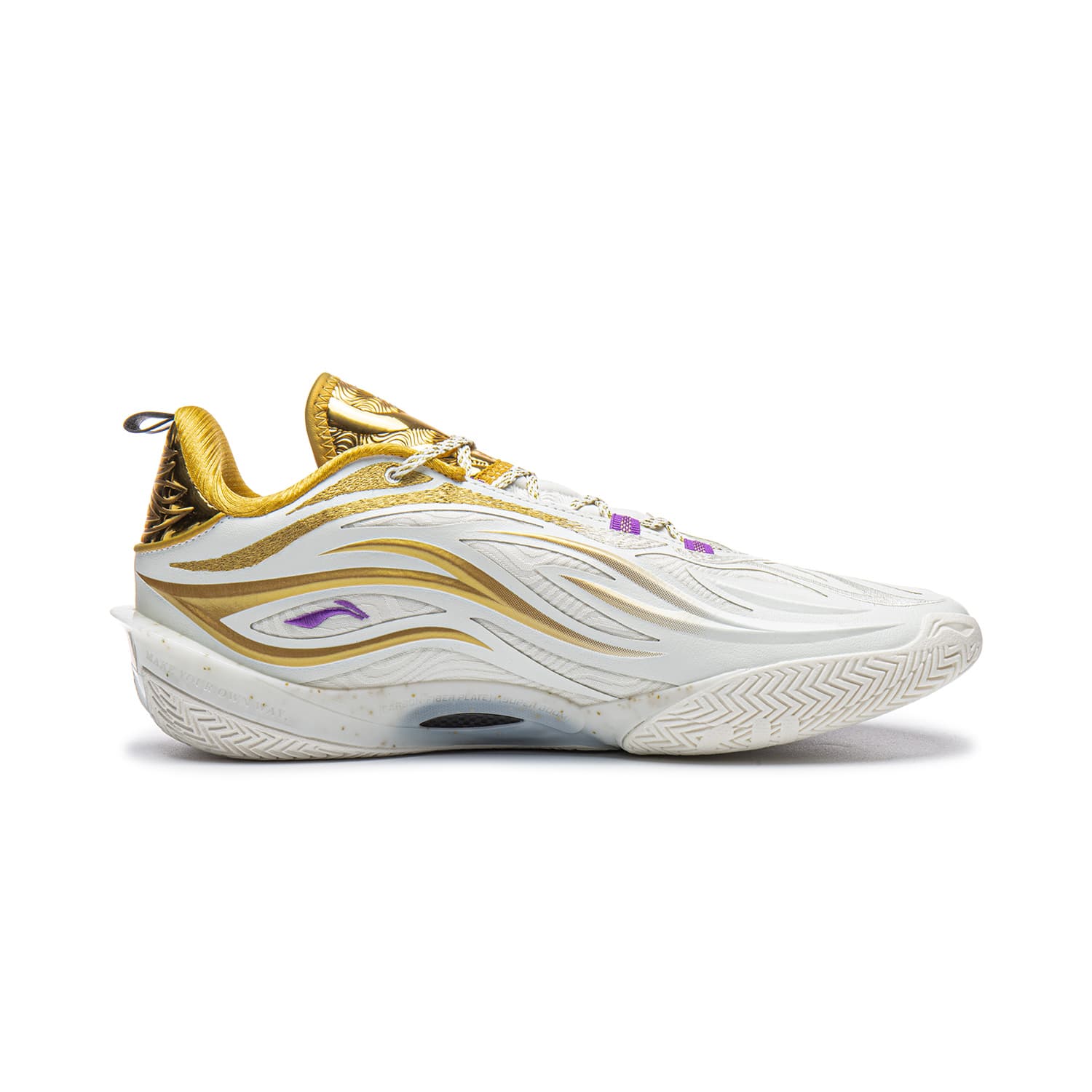 Кроссовки для баскетбола Li-Ning Wade 808 5 Ultra V2 Легкий гибкий стабильный поддержка покрытие антискручивание амортизация противоскользящий износостойкий дышащий отскок сцепление лоу-топы баскетбольные кроссовки мужской белое золото - изображение 2