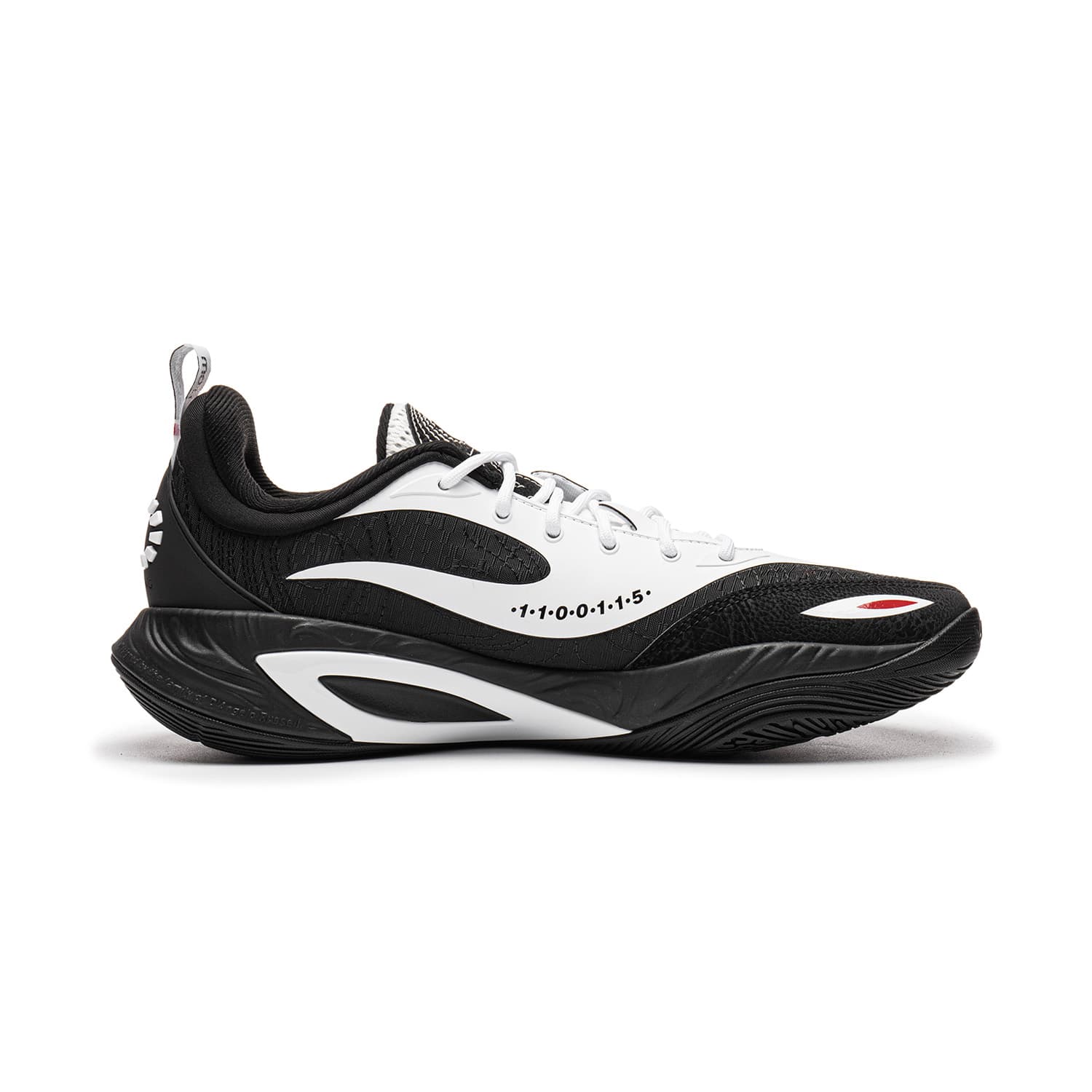 Кроссовки для баскетбола Li NING DLO2 Баскетбольные кроссовки Низкий Топ Черный и Белый Несовпадающие Мужской - изображение 3