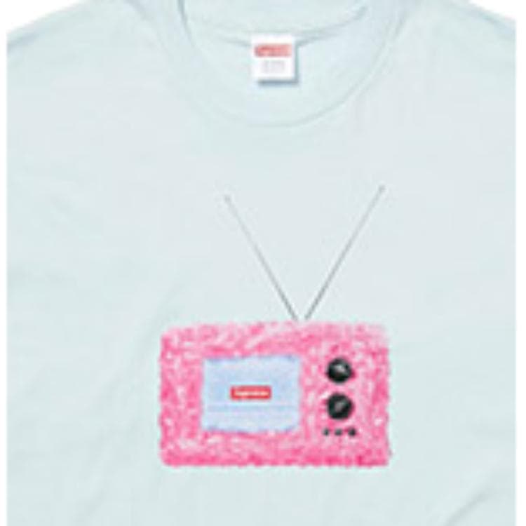 Футболка Supreme SS18 TV Tee Pale Blue T - изображение 4