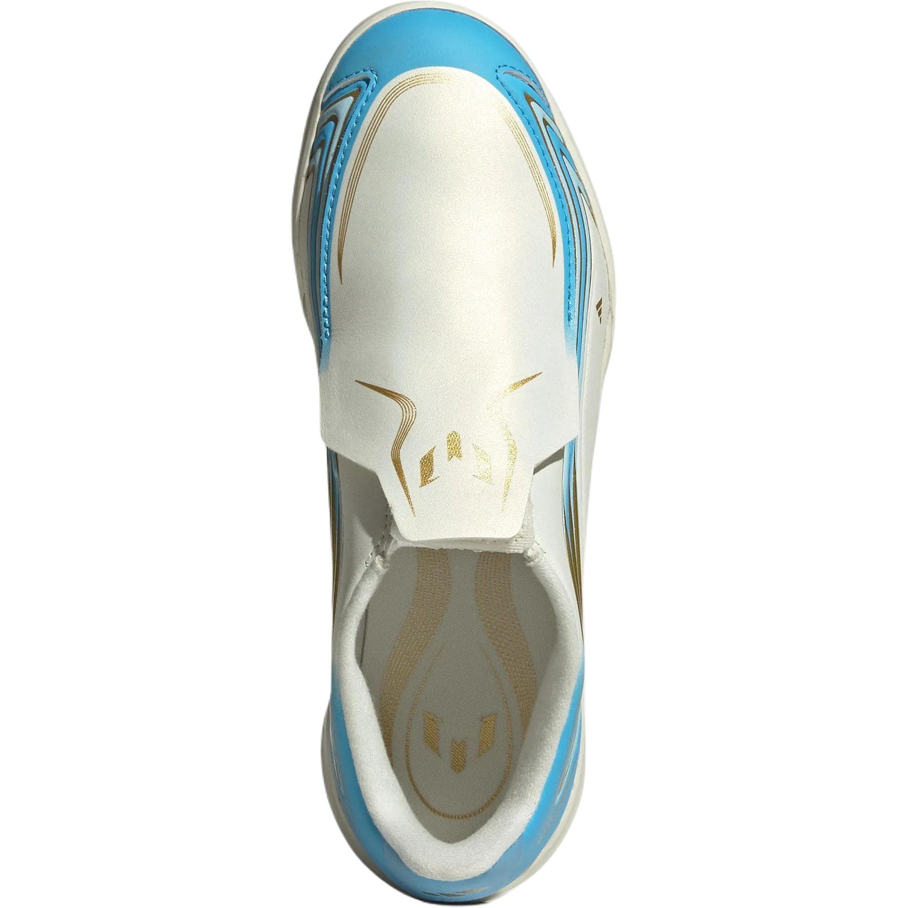 Бутсы Adidas F50 Детские футбольные бутсы Low Топ Белый Синий Kids - изображение 3