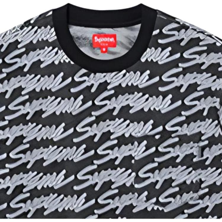 Футболка Supreme SS19 Signature Script Logo LS Pocket Tee - изображение 5