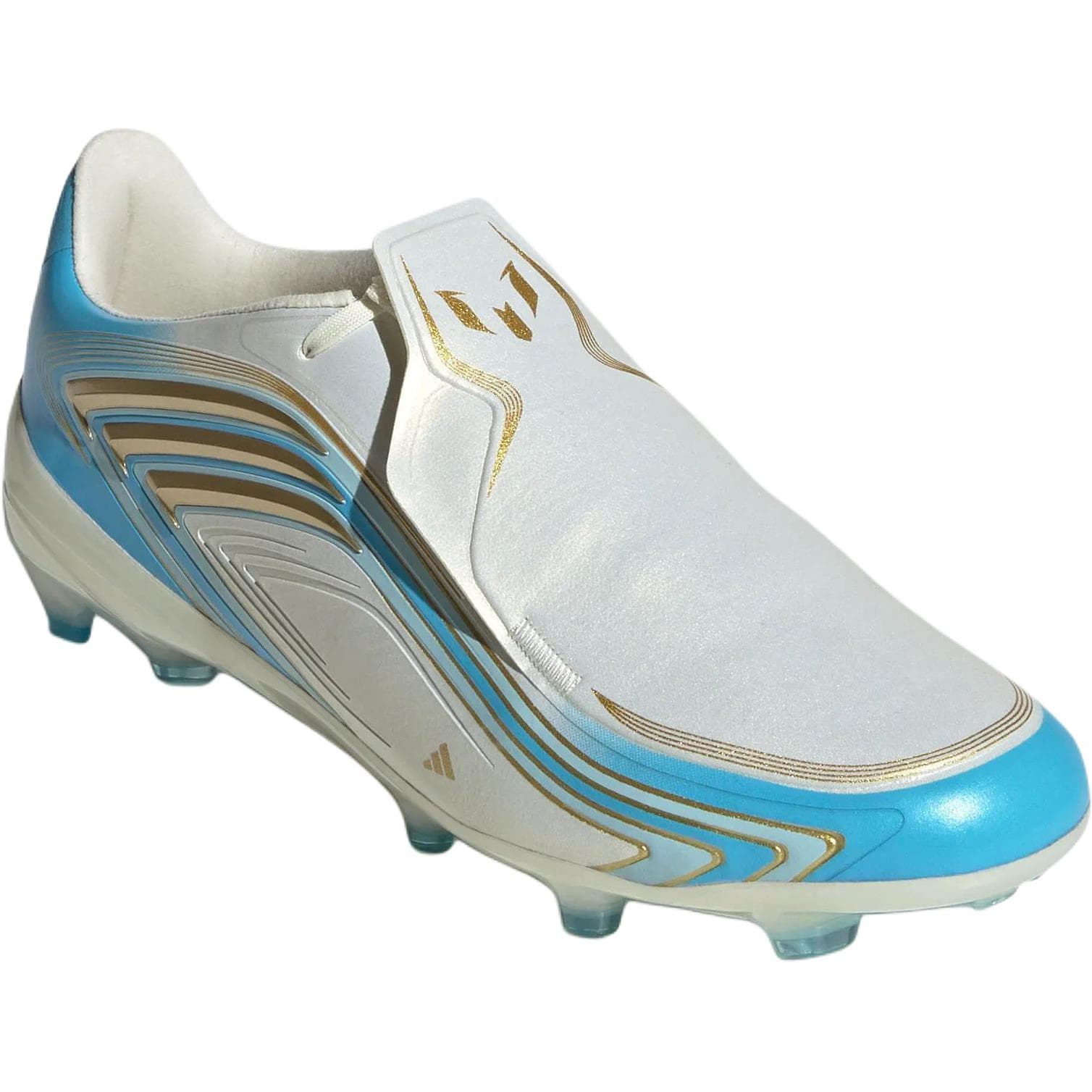 Бутсы Adidas F50 Детские футбольные бутсы Low Топ Белый Синий Kids - изображение 3