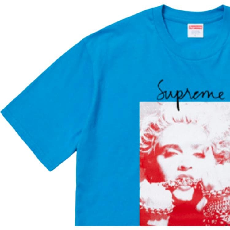 Футболка Supreme FW18 Madonna Tee Bright Blue T - изображение 4