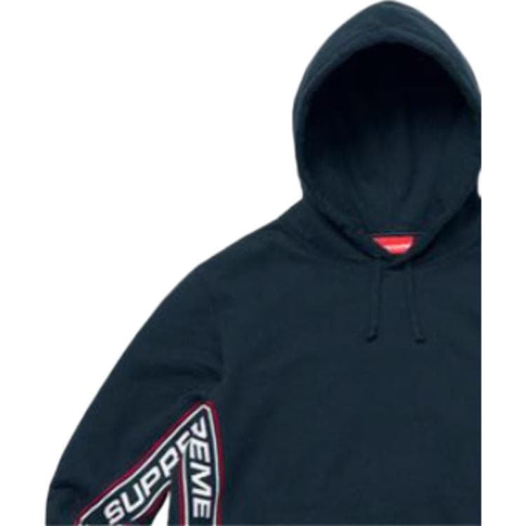 Кофта Supreme FW19 Week 3 Text Rib Hooded Sweatshirt logo - изображение 4