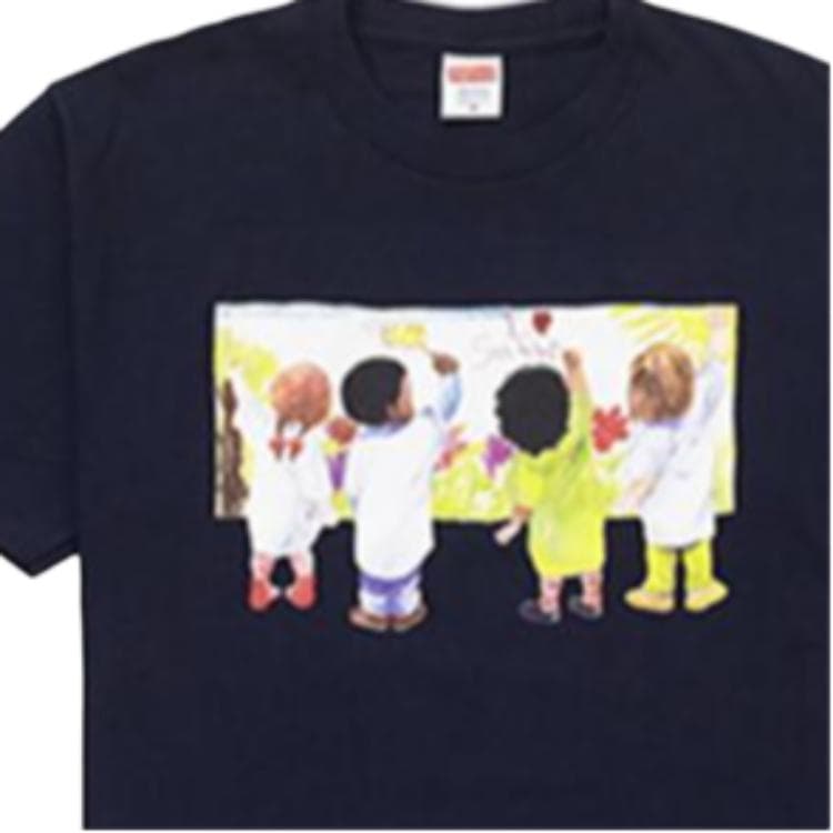 Футболка Supreme Kids Tee Navy - изображение 5