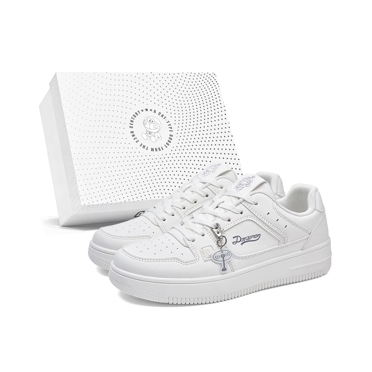 Кроссовки Дораэмон Skate Shoes Low-Top Белый (Стиль подвески) Унисекс - изображение 1