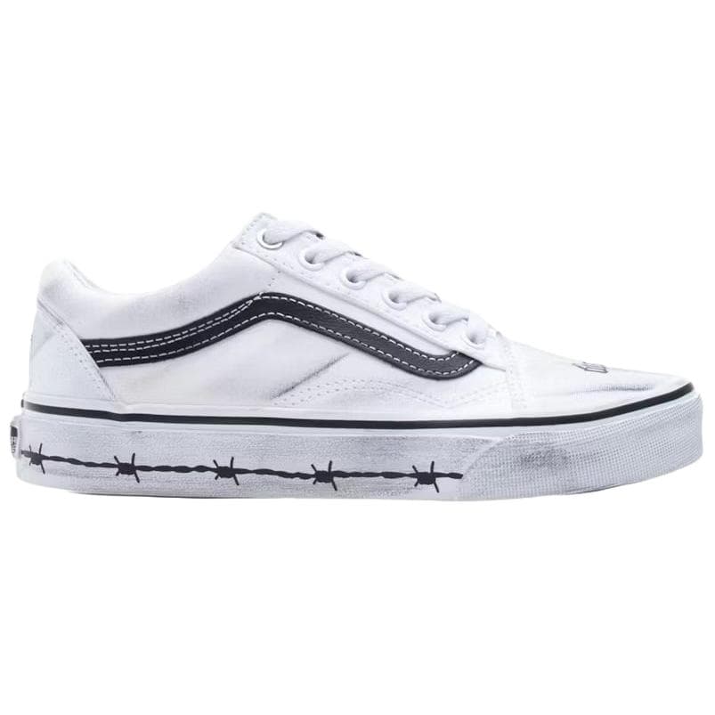 Кроссовки Vans Old Skool Кеды для скейтбординга Белый Унисекс - изображение 2