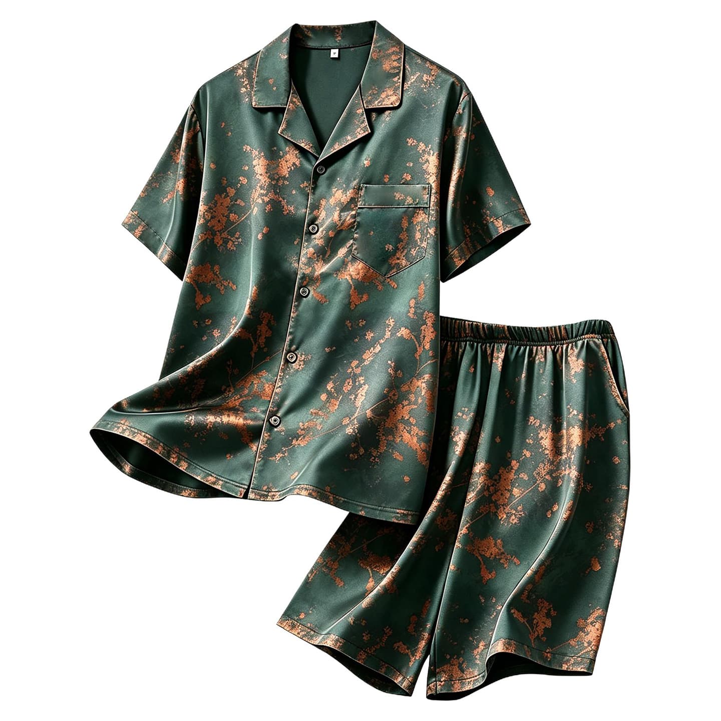Пижама Jeep DA 123 Double Short Dark Green Men's Pajama Sets Джип DA 123 Двойной Короткий Темно-Зеленый Мужской Комплект Пижам - изображение 1
