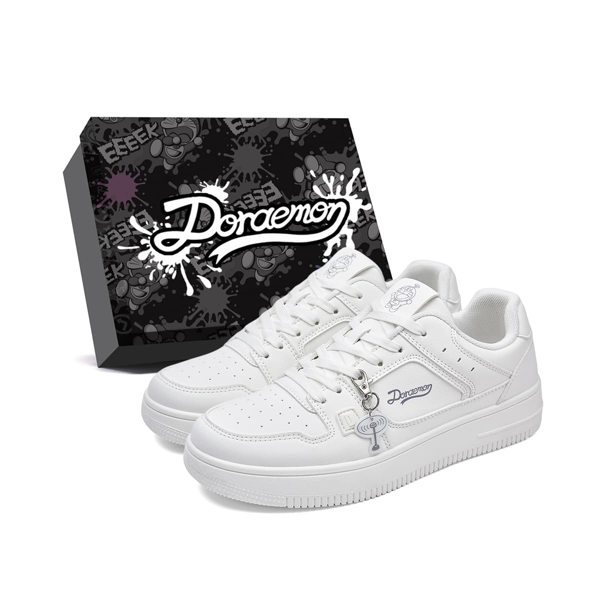 Кроссовки Дораэмон Skate Shoes Low-Top Белый (Стиль подвески) Унисекс - изображение 1