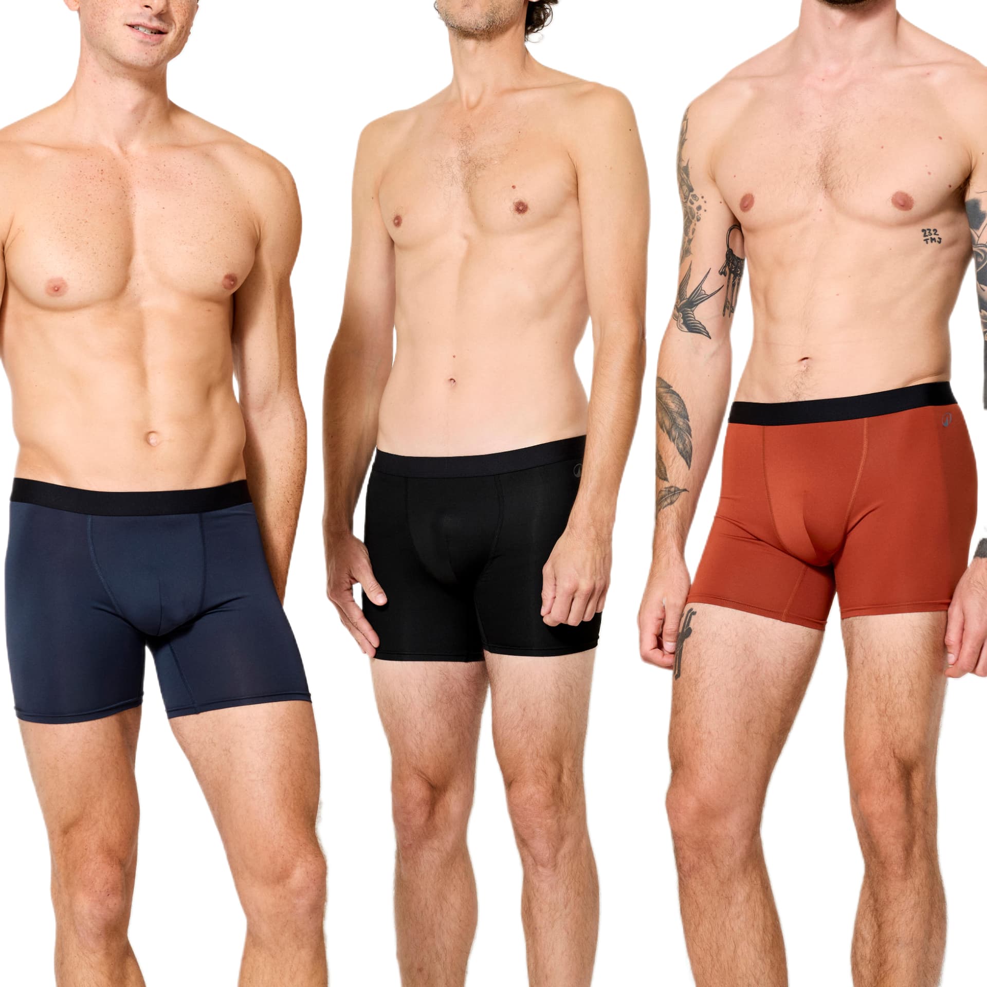 Трусы DECATHLON Синий Черный ANMU Цвет Дымчатый Черный 3 Упаковка Мужские Боксеры - изображение 1