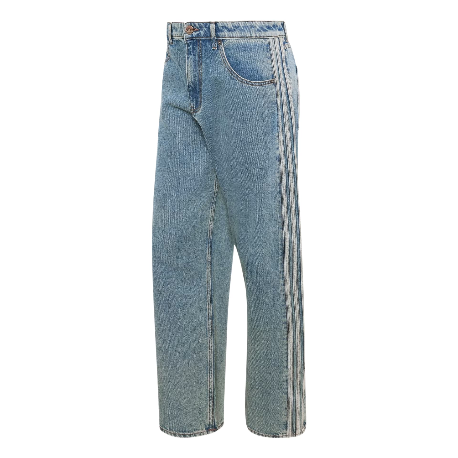 Штаны Adidas Originals Vintage Blue Denim Men's Jeans Adidas Originals Винтажные синие мужские джинсы из денима - изображение 1