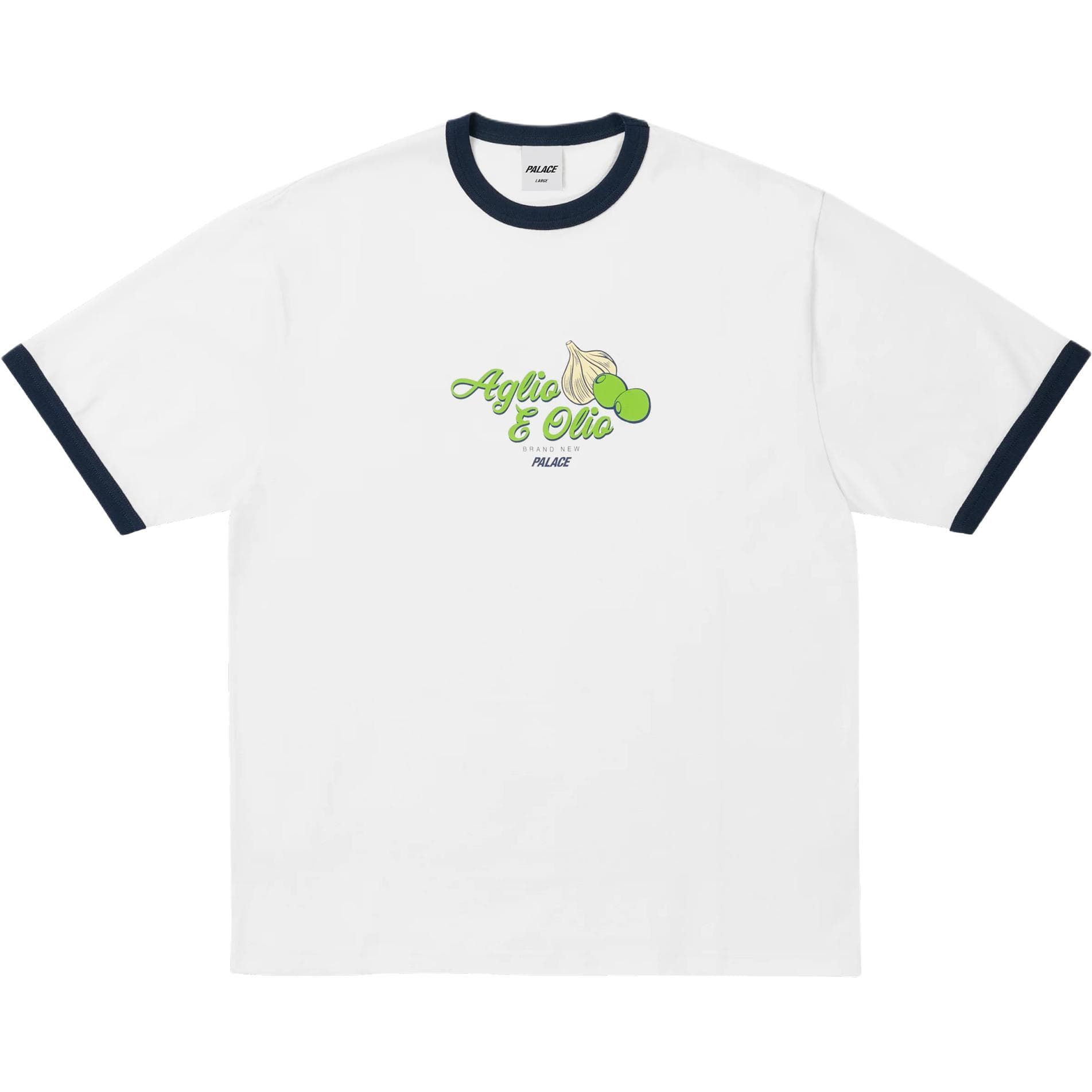 Футболка PALACE 2026 SS26 AGLIO E OLIO AGLIO E OLIO Ringer T Рубашка Белая T Рубашка Унисекс - изображение 1