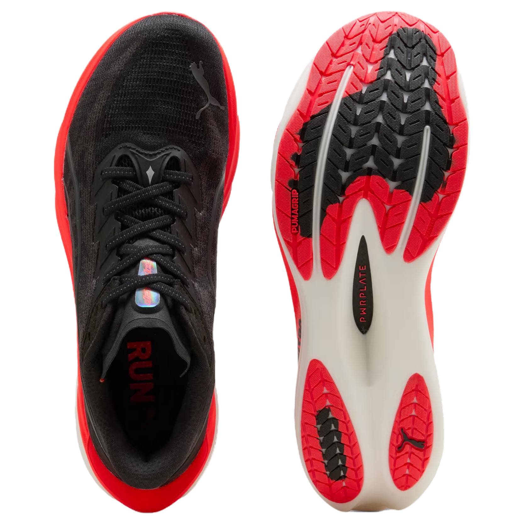 Кроссовки для бега PUMA Deviate Nitro 4 Беговые кроссовки Черный Красный Мужской - изображение 4