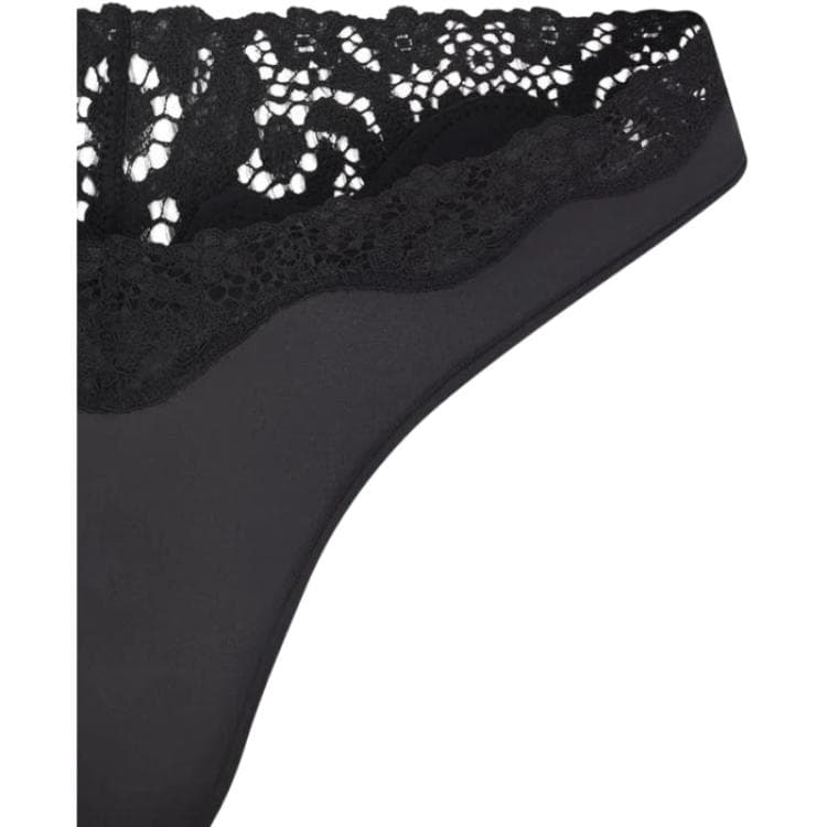 Трусы SKIMS FITS EVERYBODY LACE DIPPED THONG 1 ONYX - изображение 3