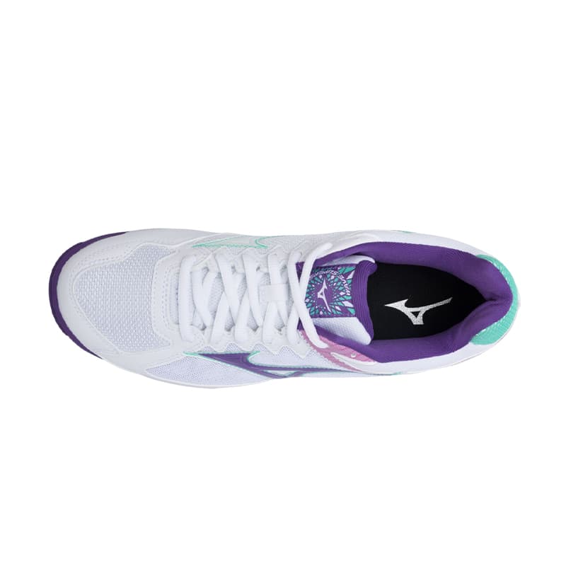 Кроссовки Кроссовки для волейбола Mizuno Wave Supersonic CN низкий топ белые и фиолетовые унисекс - изображение 3