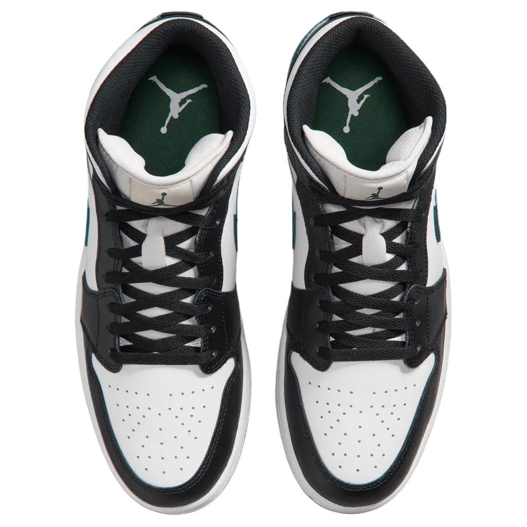 Ретро баскетбольные кроссовки Jordan Air Jordan 1 Ретро-баскетбольные кроссовки MID Топ Белый черный зеленый Унисекс - изображение 4