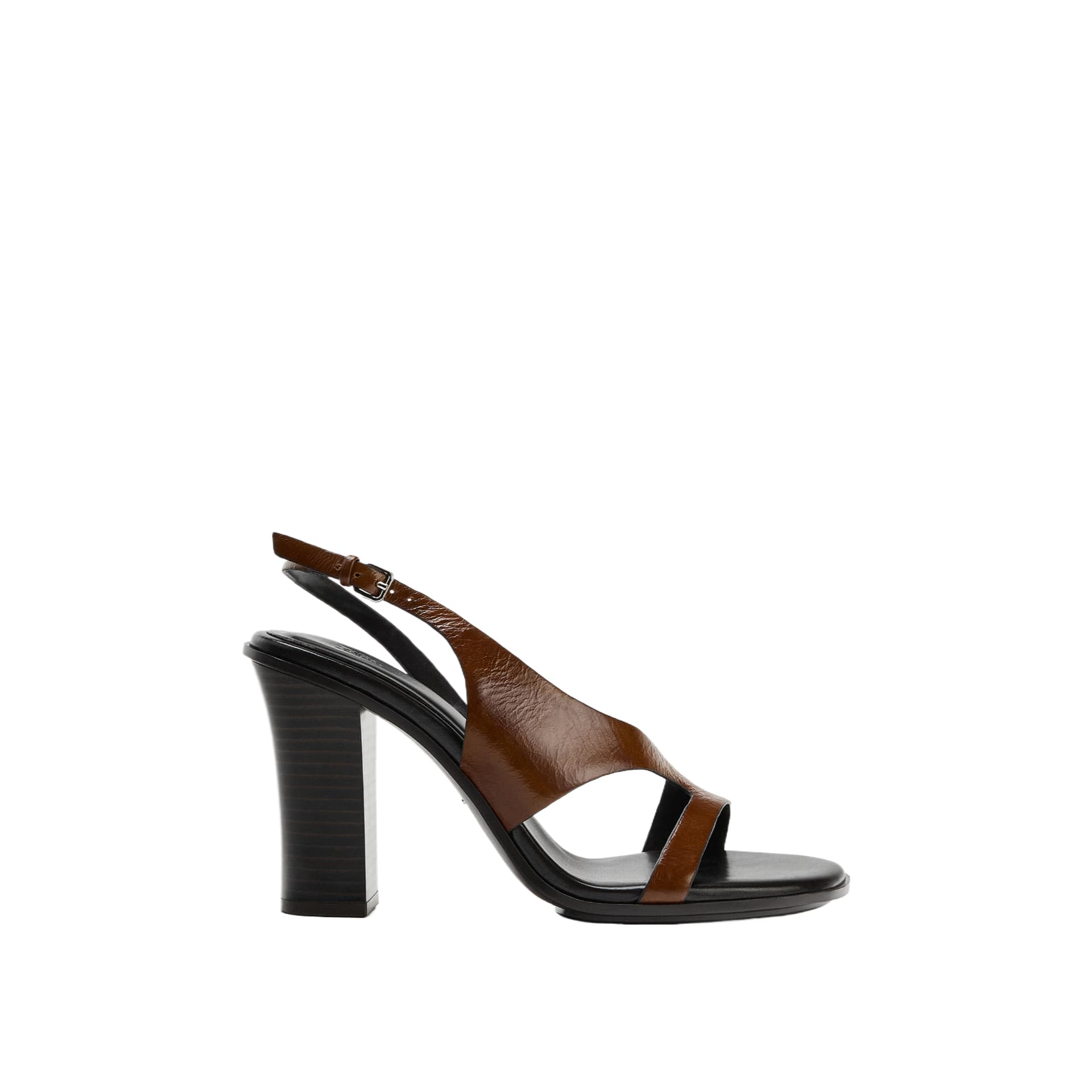 Туфли ZARA Высокие каблуки Коричневый Женский - изображение 2