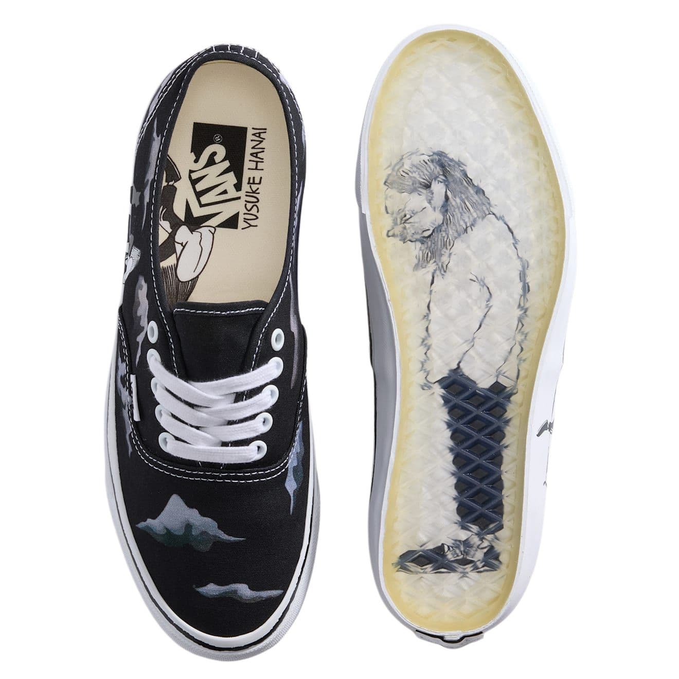 Кроссовки Vans X Yusuke Hanai Premium Authentic Скейтборд Обувь Унисекс Черный - изображение 4