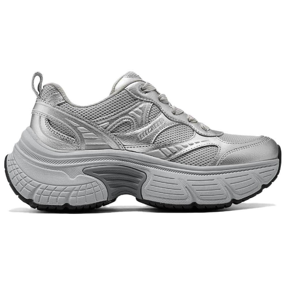 Кроссовки Skechers Уличный Массивные кроссовки Low Топ Серебряный Женские - изображение 2