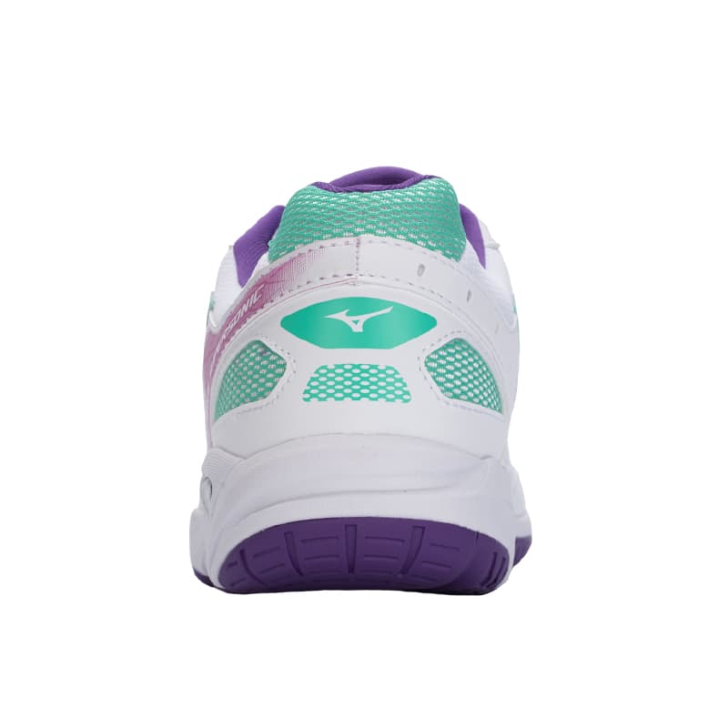 Кроссовки Кроссовки для волейбола Mizuno Wave Supersonic CN низкий топ белые и фиолетовые унисекс - изображение 4