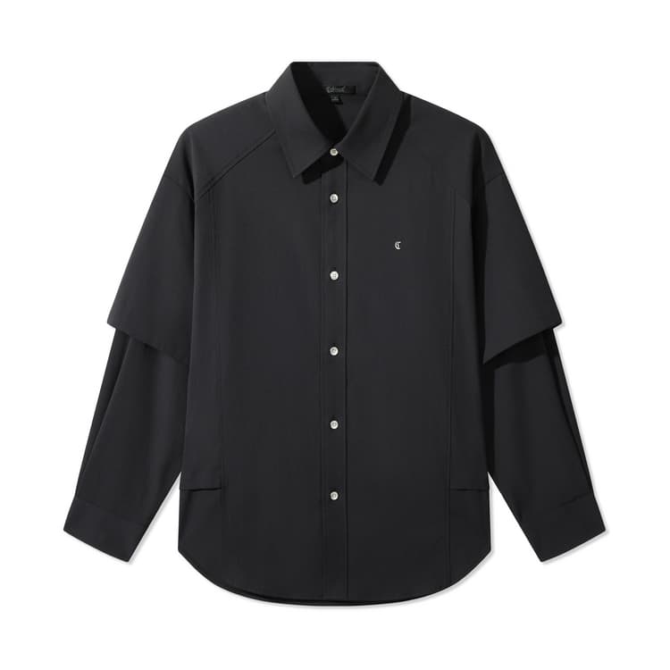 Рубашка Cabbeen Charcoal Black (Casual Versatile) Мужские Рубашки - изображение 1