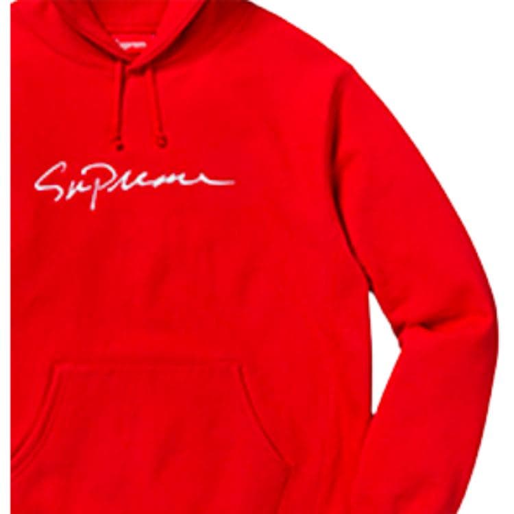 Кофта Supreme x Swarovski SS19 Logo Hooded Sweatshirt Red - изображение 3