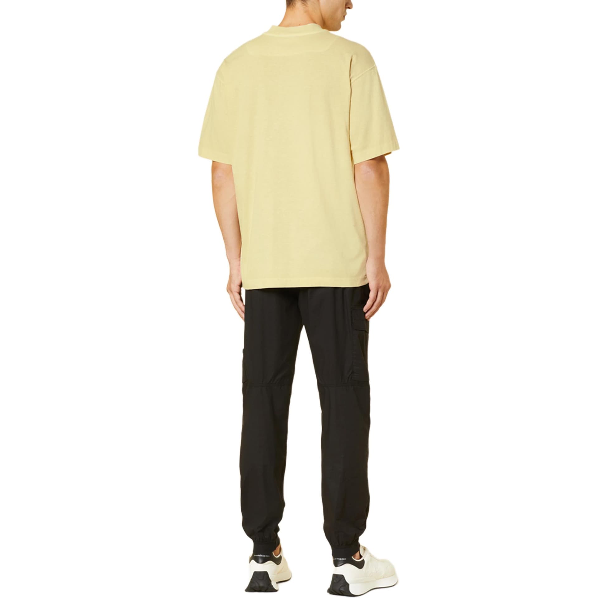 Футболка STONE ISLAND T-рубашка мужская светло-желтая - изображение 3
