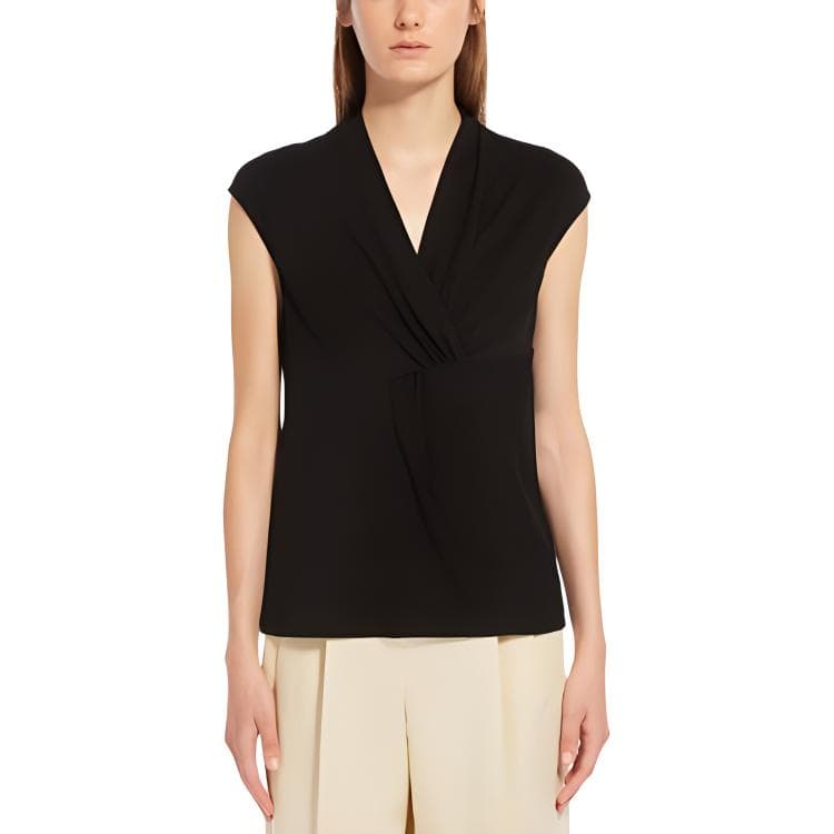 Майка WEEKEND MaxMara Negozi Lyocell Jersey Top V - изображение 2