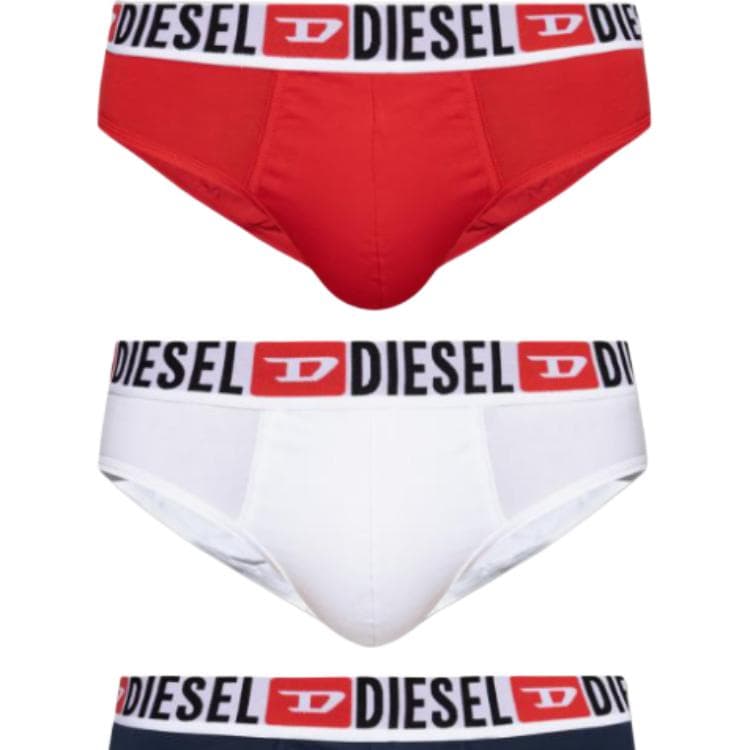 Трусы Diesel 3 упаковки (Красный + Белый + Синий Черный) Мужские трусы-бикини - изображение 2