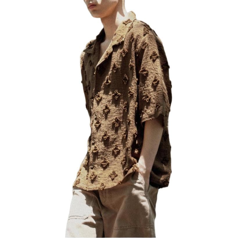 Рубашка ZARA Jacquard Loose Fit Shirt - изображение 4