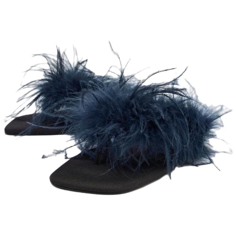 Шлёпанцы ZARA Шлепанцы Blue Women's - изображение 2