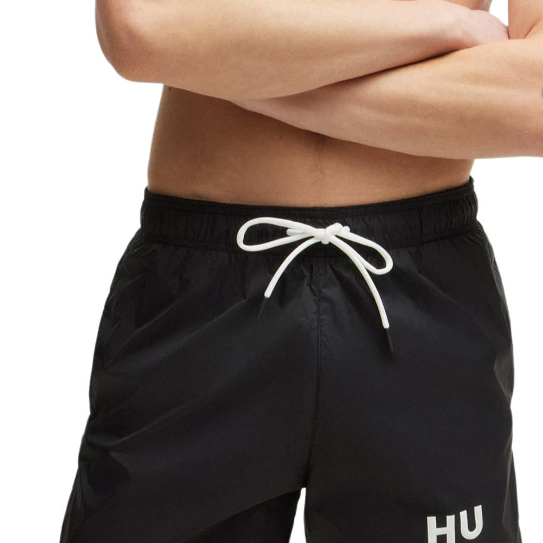 HUGO BOSS Quick-Dry Swim Shorts With Stacked-Logo Print - изображение 6