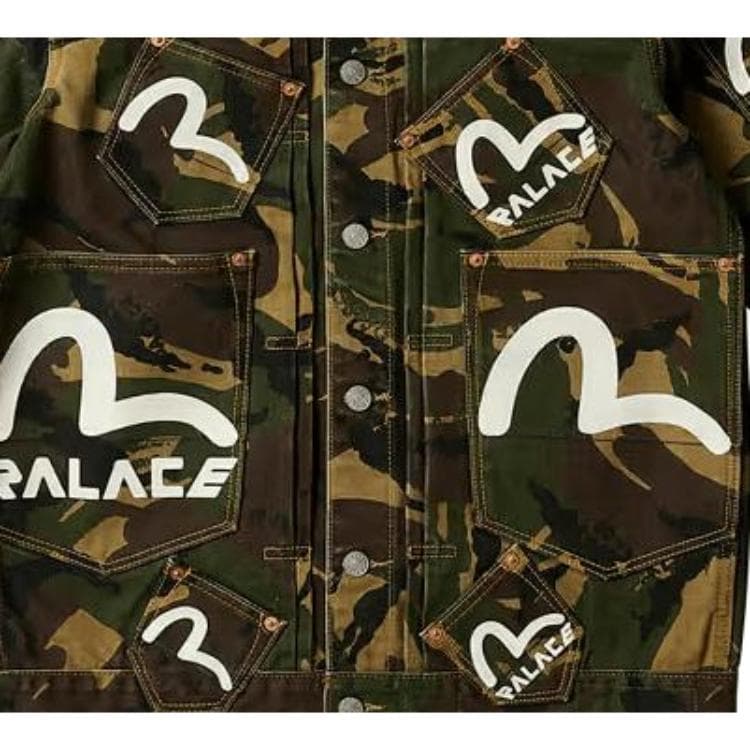 Джинсовая куртка PALACE x EVISU Type One Denim Jacket Camo - изображение 4