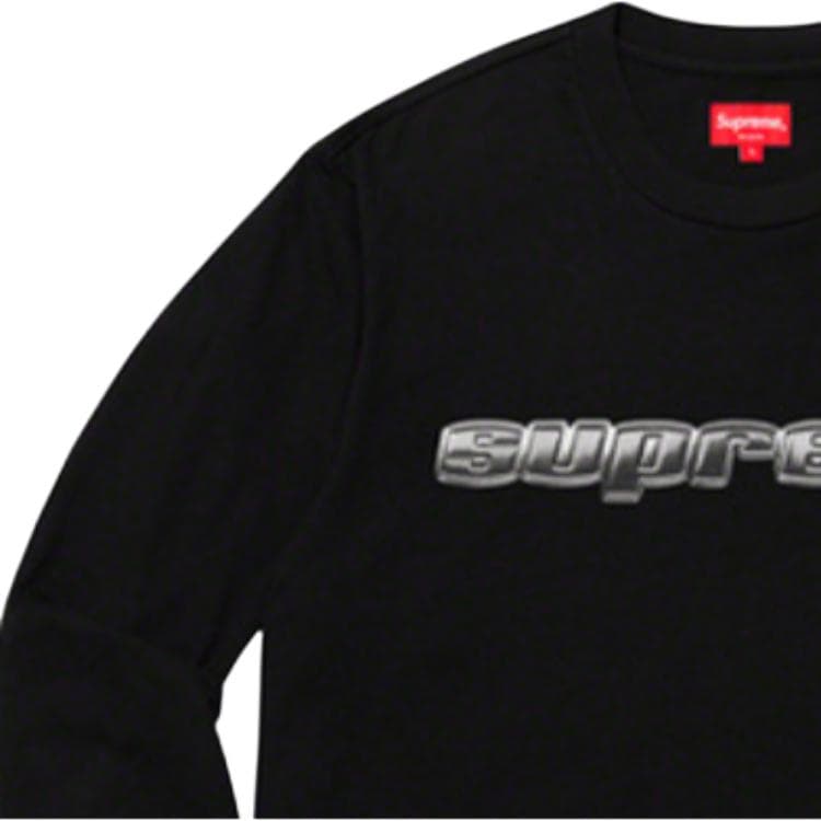 Худи Supreme FW19 Week 3 Chrome Logo LS Top logo - изображение 4
