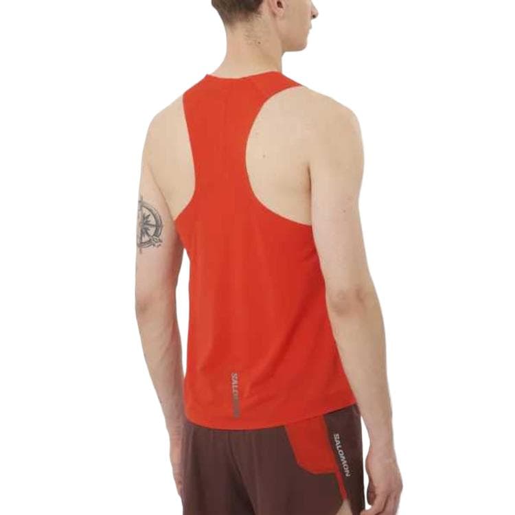 Майка Salomon Red Men's Tank Tops Salomon Красный Мужские Майки - изображение 4