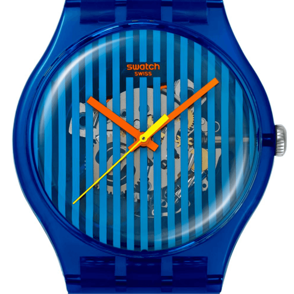 Часы Swatch Quartz Механизм Унисекс Часы 41 мм Синий - изображение 3