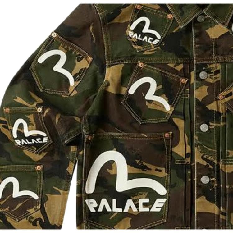Джинсовая куртка PALACE x EVISU Type One Denim Jacket Camo - изображение 6