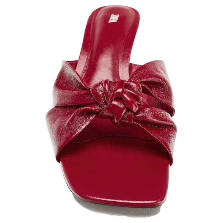 Сандалии ZARA Шлепанцы Red Women's - изображение 4