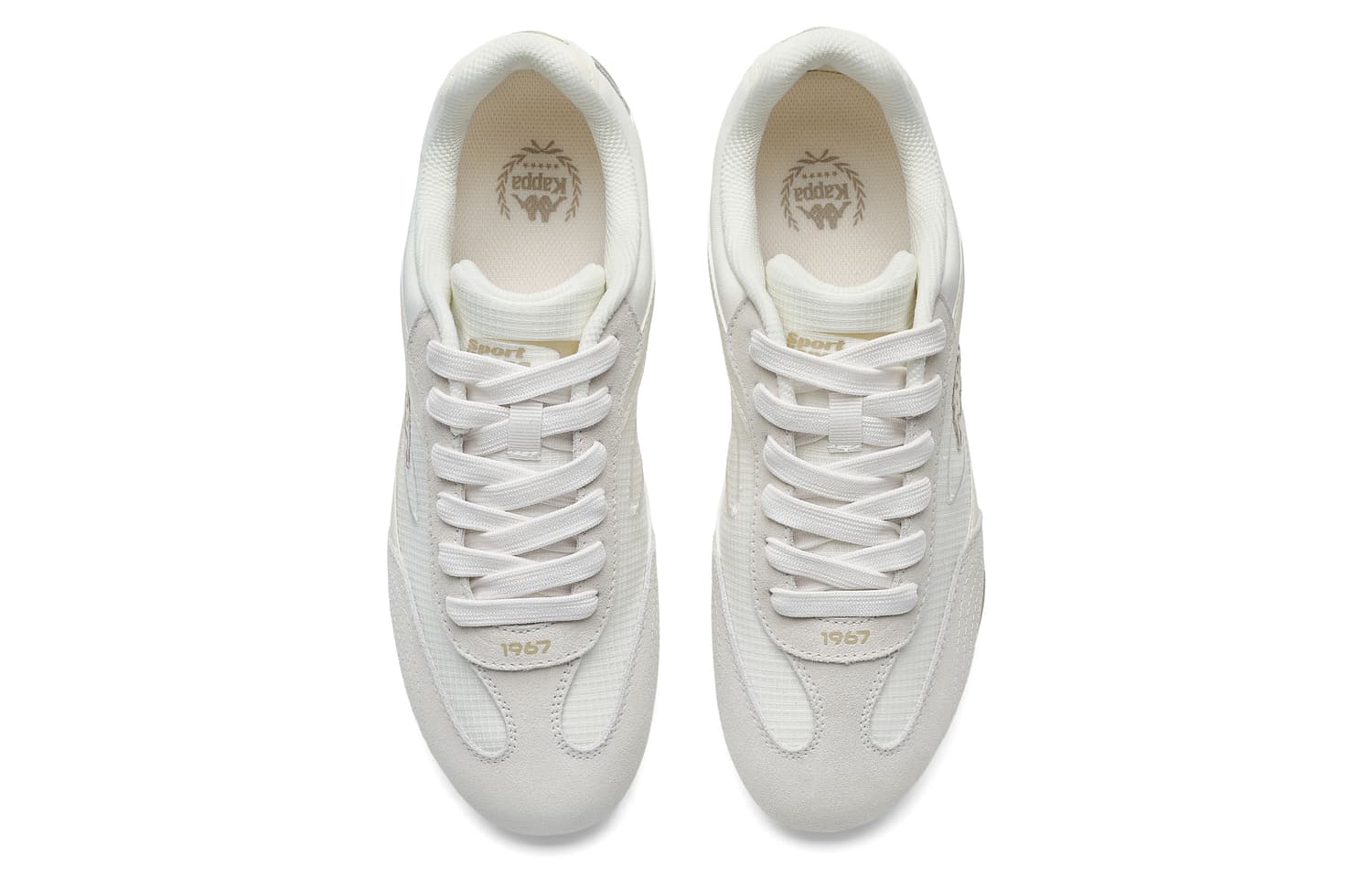 Кроссовки Kappa Urban Sports Скейтборд Кроссовки Низкий Топ Gardenia White Khaki Gray 0045 Унисекс - изображение 3