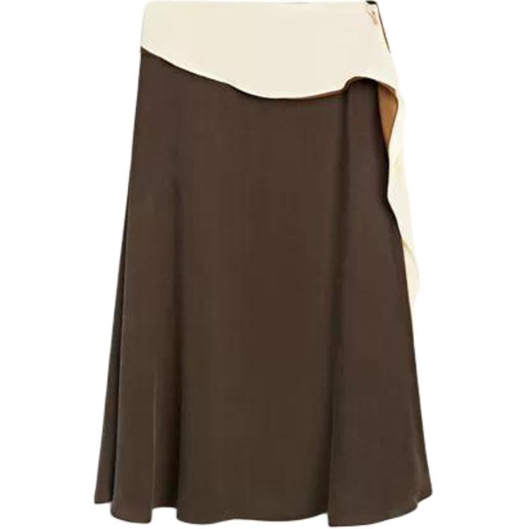 Юбка Massimo Dutti Коричневый Женские Повседневные Длинные Юбки - изображение 2