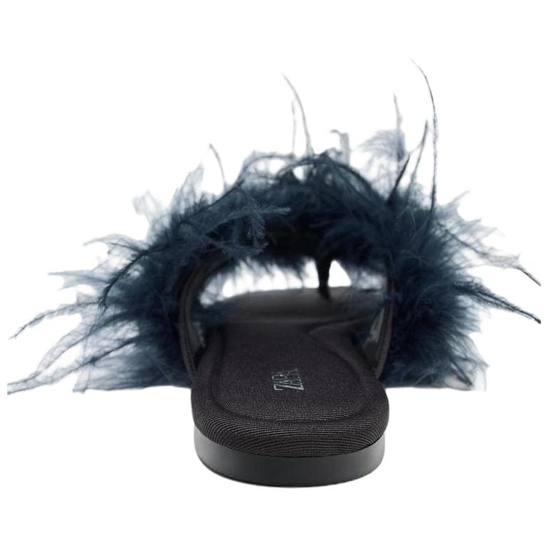 Шлёпанцы ZARA Шлепанцы Blue Women's - изображение 3