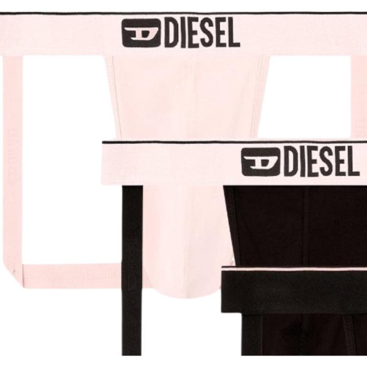 Трусы Diesel 3 Pack (Черный + Черный Розовый + Розовый) Мужские Стринги - изображение 2