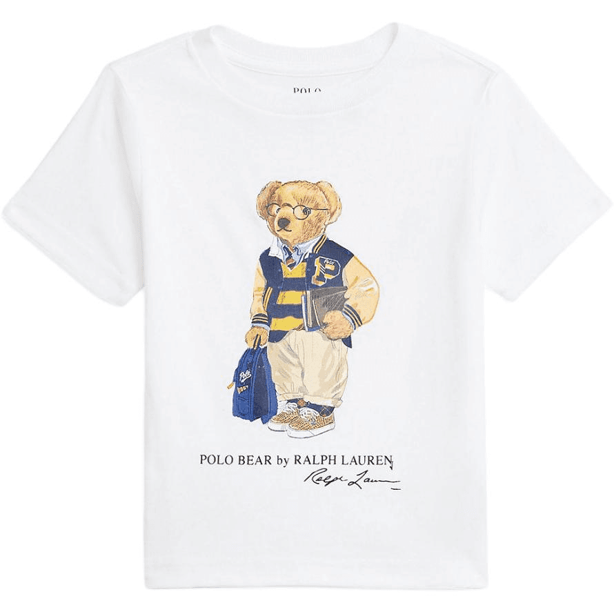 Футболка Polo Ralph Lauren Polo Bear Белый Kids T-рубашки - изображение 1