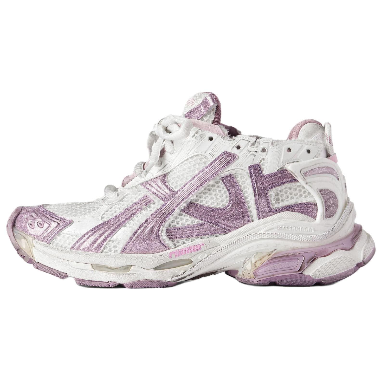 Кроссовки Balenciaga Runner массивные кроссовки низкий топ белый и светло-фиолетовый женские - изображение 1