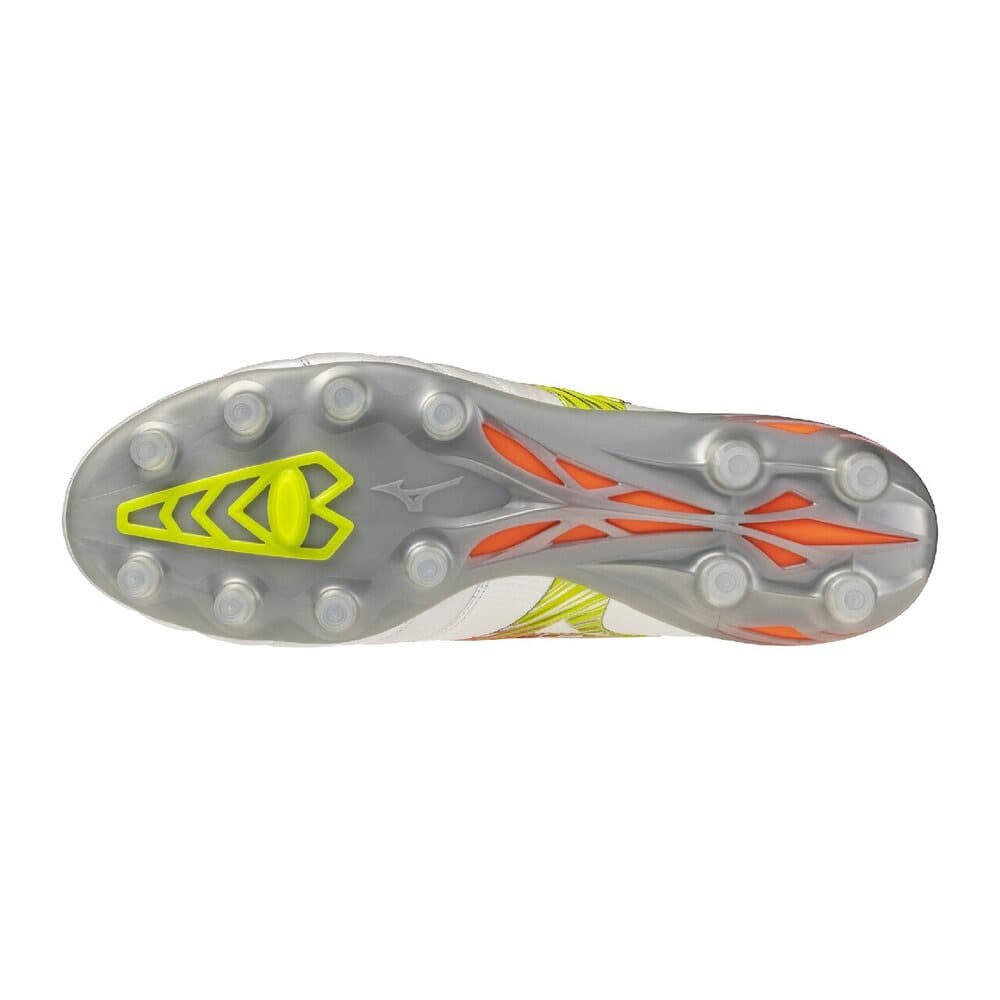 Кроссовки для футбола Mizuno MORELIA NEO V β Футбольные бутсы Ultra Белый Оранжевый Желтый Унисекс - изображение 5