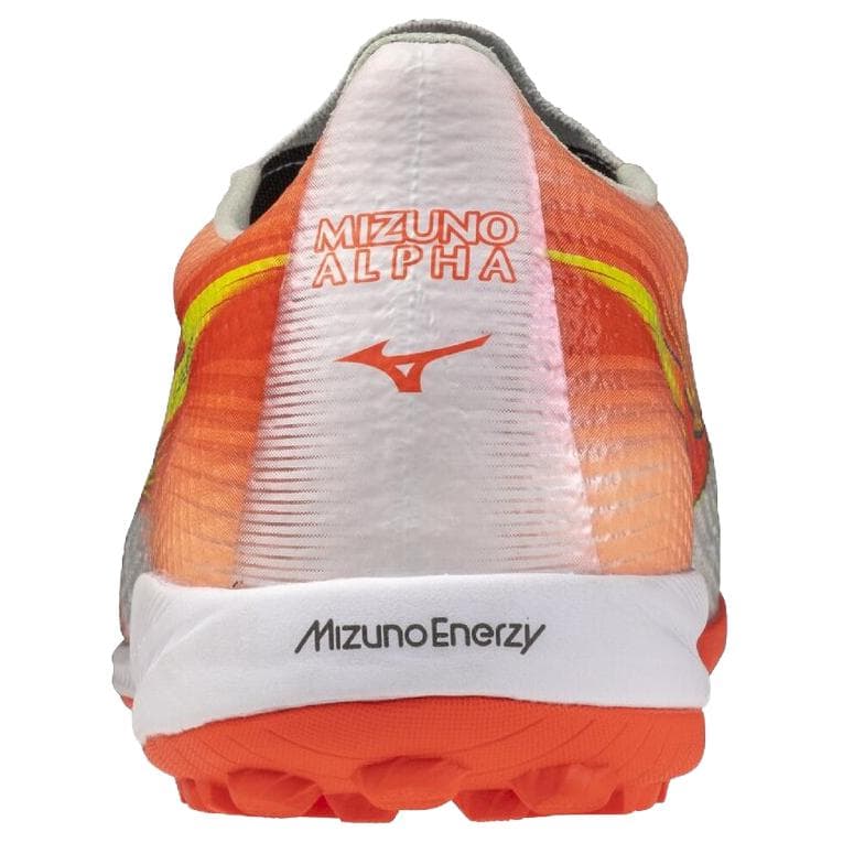 Кроссовки для футбола Mizuno Alpha 3 Футбольные бутсы Белый × Оранжевый × Желтый Унисекс - изображение 4
